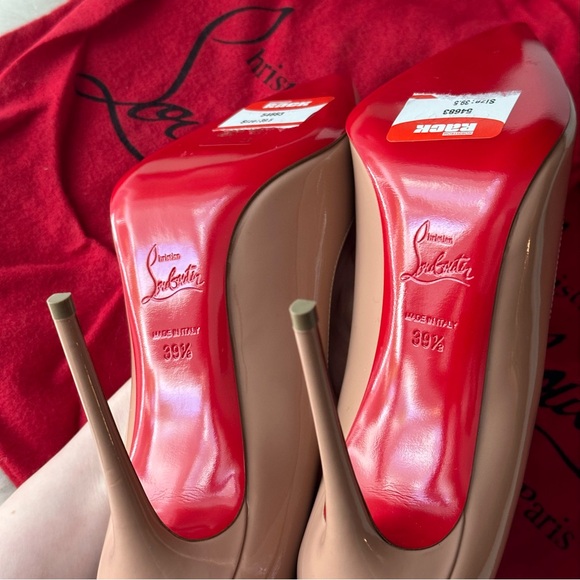 NWOB Christian Louboutin Pigalle Follies Pointed Toe Nude Pump Sz 39.5 - Picture 7 of 16
